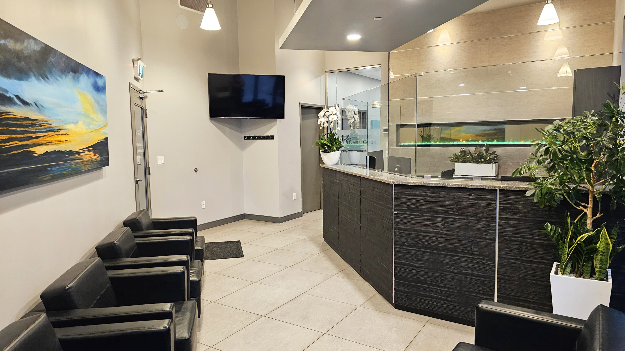 Reception area in St. Catharines Dental Centre